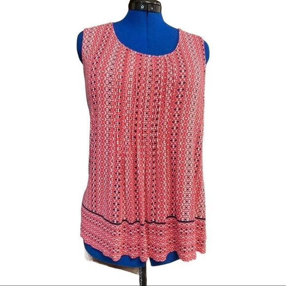 CROFT&BARROW,SleevelessWomen’s Top,red,white, blk   - Picture 1 of 10